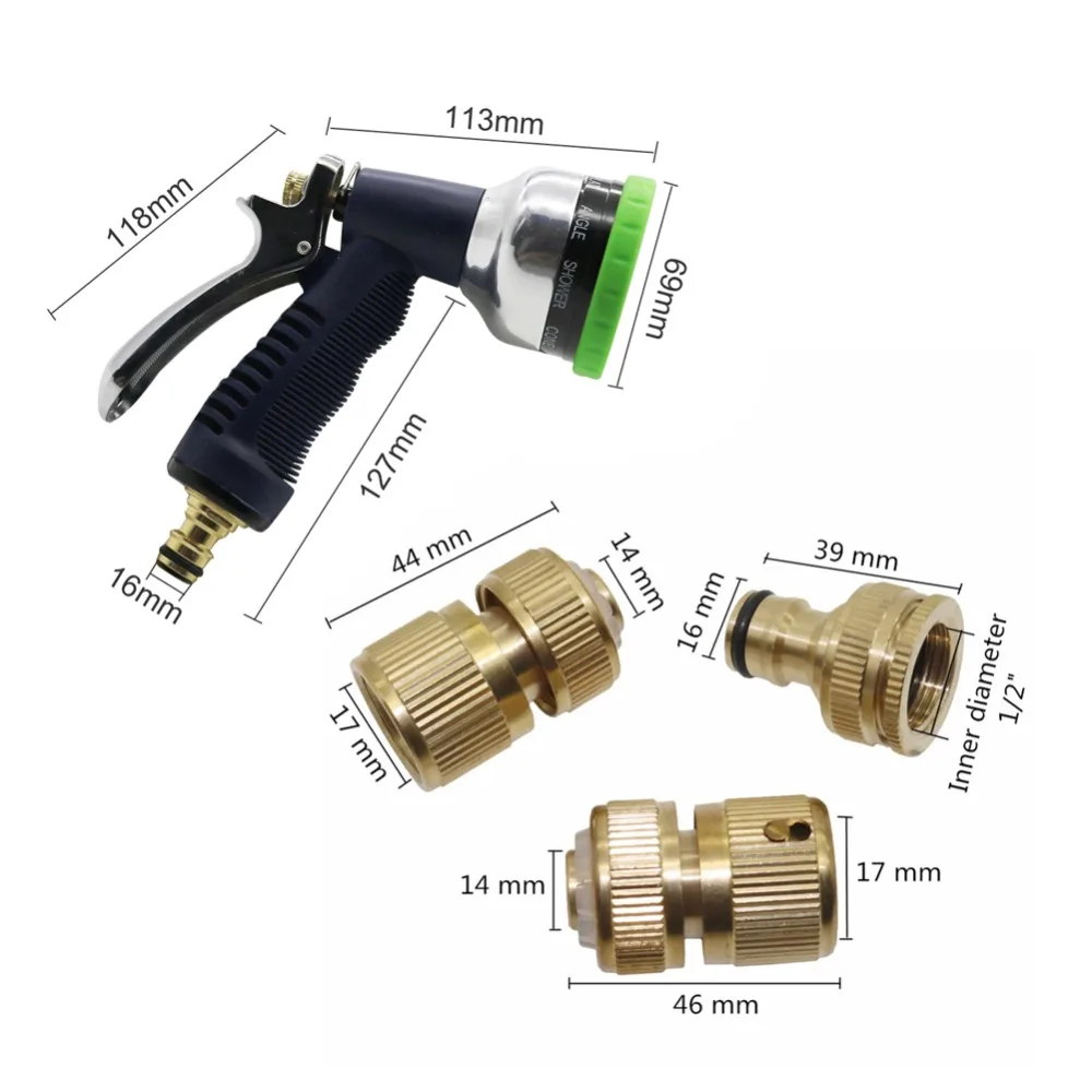 Водный переходник на пистолет комплект латунный садовый шланг набор кранов для полива газонов орошение Автомойка соединения быстрый разъем комплект 1 комплект