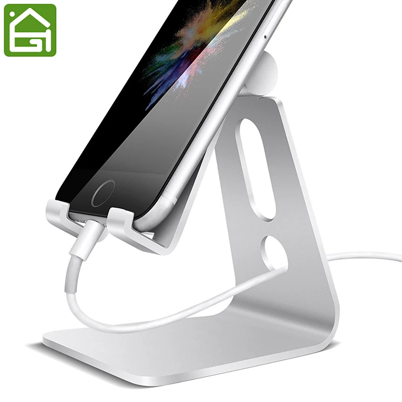 

Multi-angle Adjustable Metal Cellphone Stand Phone Desk Charging Holder for iPhone iPad Samsung and All Smart Devices