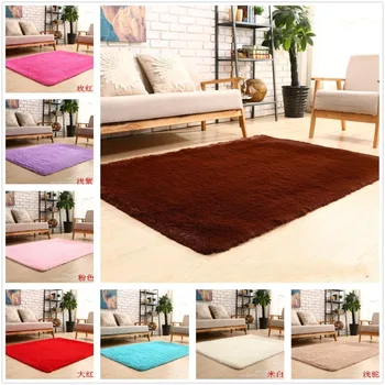 

16 Colors Solid Rugs Pink Puple Carpet Thicker Bathroom Non slip Mat Area rug for living room Soft Child Bedroom Mat Vloerkleed