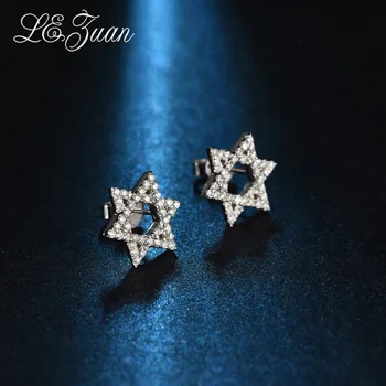 

L&zuan Deluxe Star Shape Natural 0.34ct Diamonds Stud Earrings for Woman Real 18K Gold Earrings Wedding Fine Jewelry Valentines