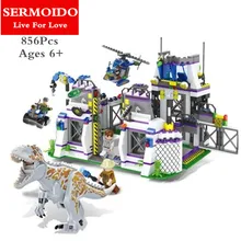 Sermoido динозавр Рекс Indominus breako "Мир Юрского периода" Мир динозавров 856 шт. Кирпичи Строительные блоки, игрушки в подарок для детей B314