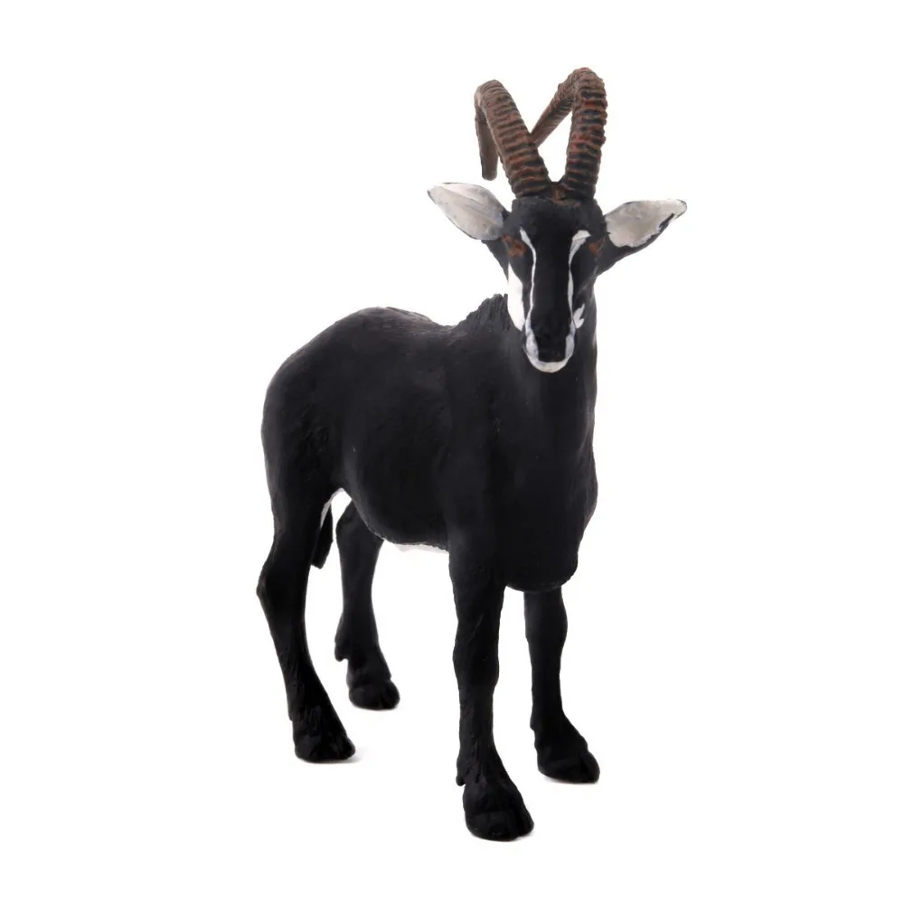 REikirc черной антилопы овец Gazelle моделирование модели Животные детские игрушки