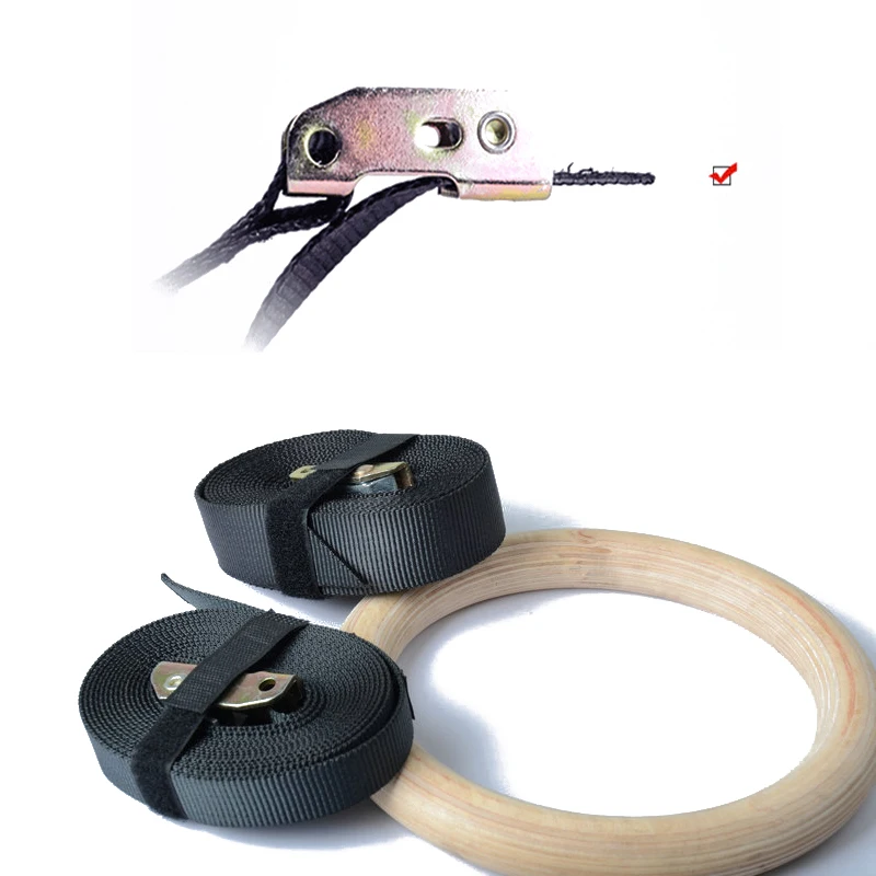 Gym Ups Pull Wooden Rings 3