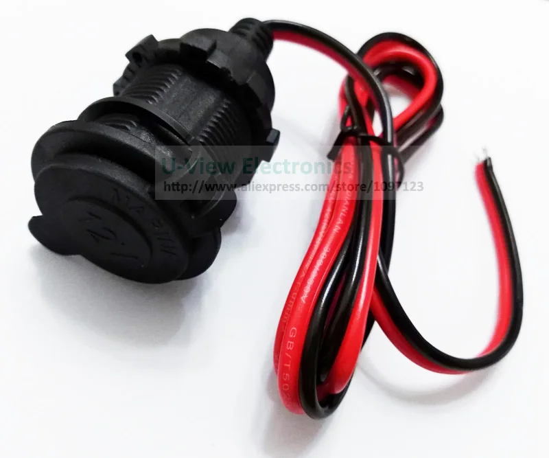 NCHTEK 12 V~ 24 V Автомобильное зарядное устройство Шнур женский прикуриватель гнездо Jack красный и черный соединительный кабель/ /2 шт