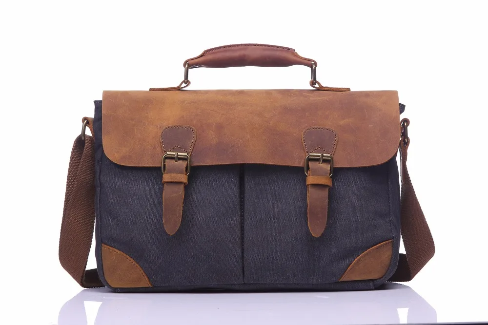 

G-FAVOR 2018 Canvas Leather Crossbody Bag Men Military Army Vintage Messenger Bags Shoulder Bag Casual Travel school Bags