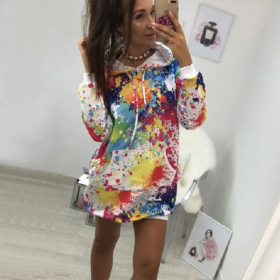 Autumn Print Long Sweatshirt Women Clothes Streetwear Personality Fleece Long Sleeve Pullover Femme Hip Hop Loose Hoodies (2)