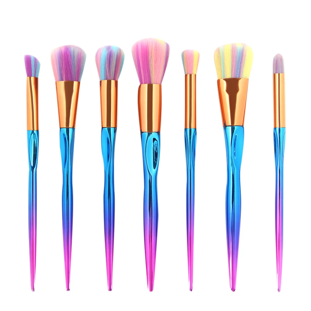 

7pcs Makeup Brush Face Powder Blusher Foundation Heart Shape Brush Tool