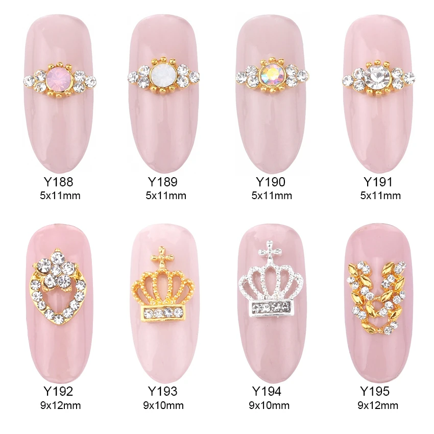 10個オパール石ティアラ爪石の真珠の装飾ゴールドリングネイルアート3d金属用品y1 195 Nail Stone Stones For Nailsnail Art 3d Aliexpress