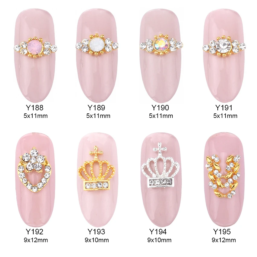 10pcs Opal stone tiara nail stones for nails pearl decoration gold ring