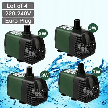 

Four Pieces 220V Submersible Water Pump 3W Fish Tank Aquarium Pond Hydroponic 450LPH