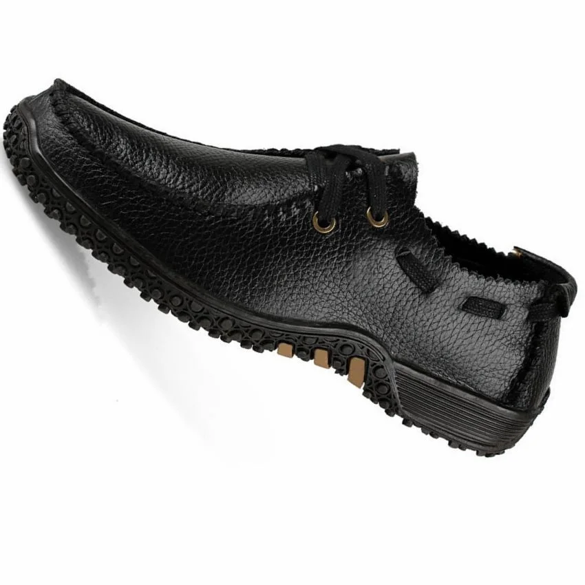 

Men Soft Genuine Leather Plush Fur Running Shoes Men Sneakers plus large size outdoor sport training shoes men running sneakers
