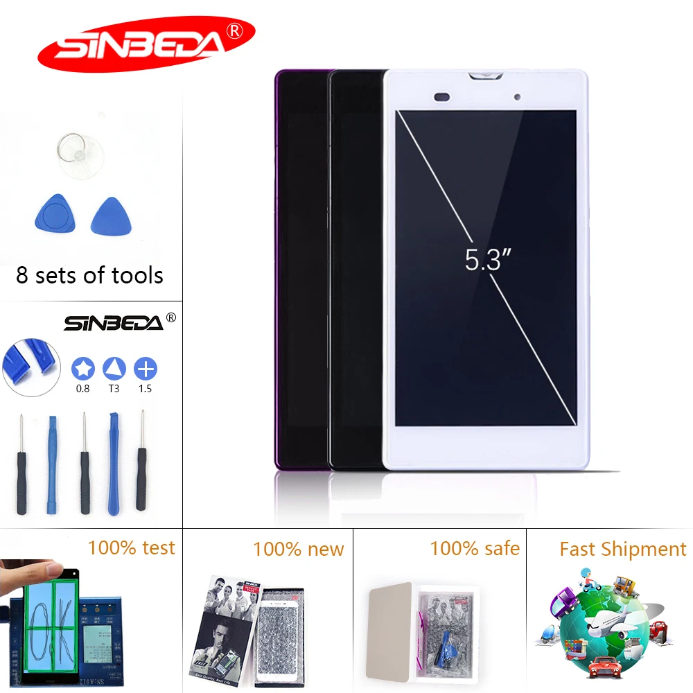 Оригинальный 5 3 ''для SONY Xperia T3 LCD дисплей сенсорный экран Рамка дигитайзер