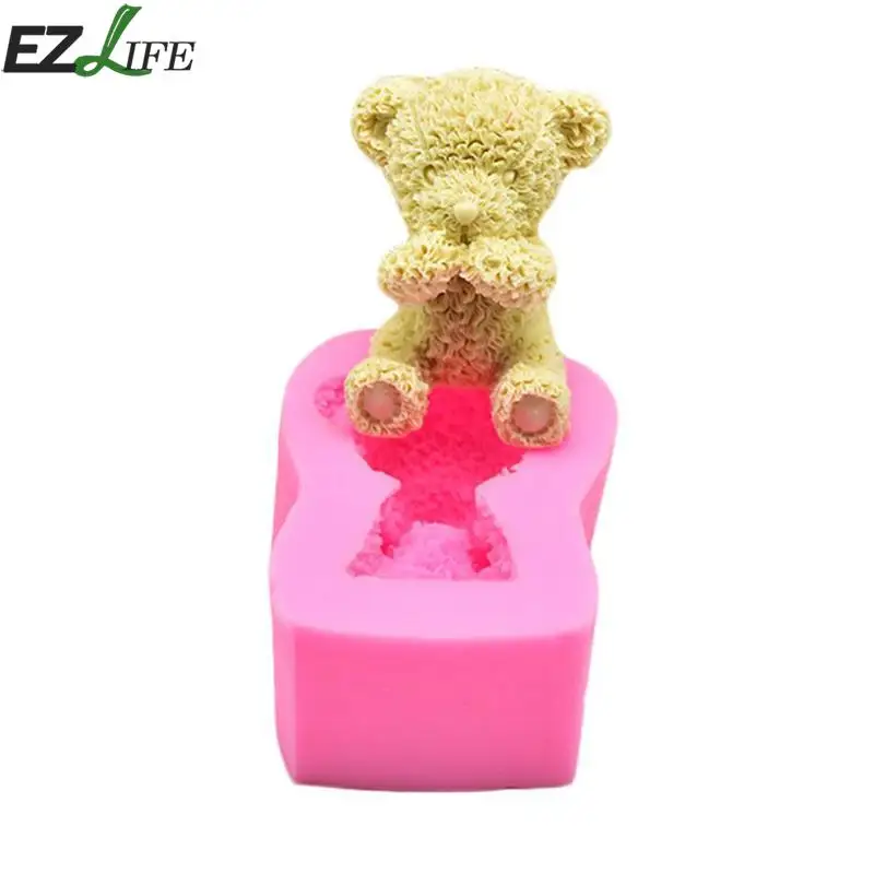 

Cute Bear Silicone Mold Fondant Silicone Soap Mold Sugarcraft Cake Chocolate Mold DIY Bakeware Cake Decorating Tools CHW2303