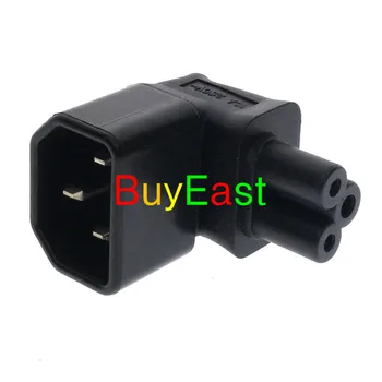 

Lot 2 Power source IEC320 C14 to C5 head adapter conversion plug convert left bend C5 to C14 power supply