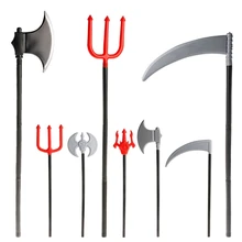 Plastic Halloween Costume Props Weapon Axe Sickle Kid Trick font b Toys b font Party Cosplay