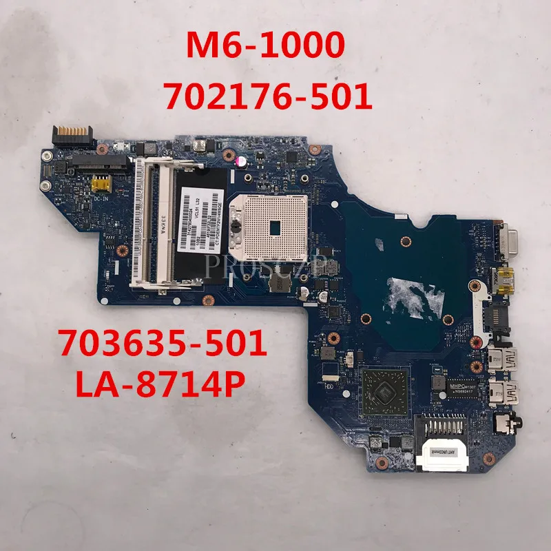 Бесплатная доставка материнской платы для ноутбука M6 1000 702176 501 703635 QCL51 LA 8714P DDR3 100%