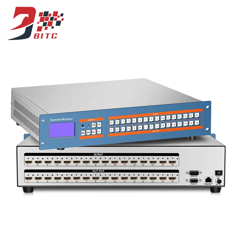 

SZBITC 4K2K HDMI Matrix 16x16 HDMI switch 16 in 16 out 1080P 120Hz with Remote Control 2U For Blu-ray DVD