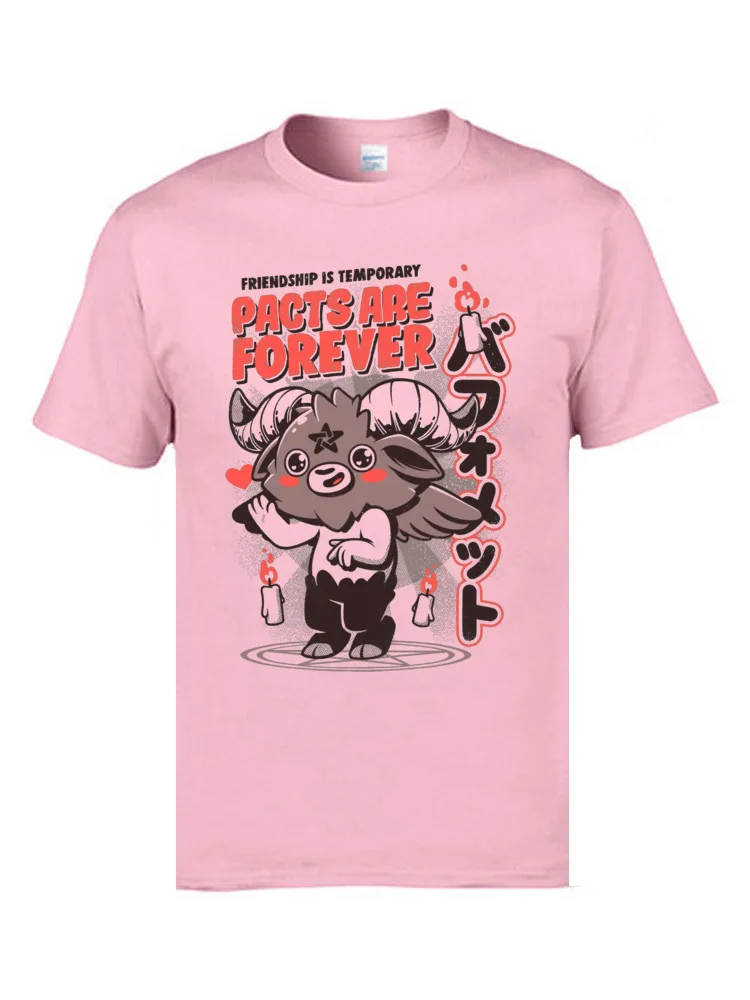 Pacts Are Forever 3282 Top T-shirts New Coming Student Summer Tops T Shirt Personalized Tee-Shirts Round Neck 100% Cotton Fabric Pacts Are Forever 3282 pink