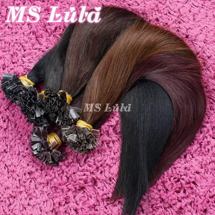 

16"-20" remy brazilian human hair 0.6g/s 100 s/set Pre-Bonded hair V tip hair extension Ms Lula hair