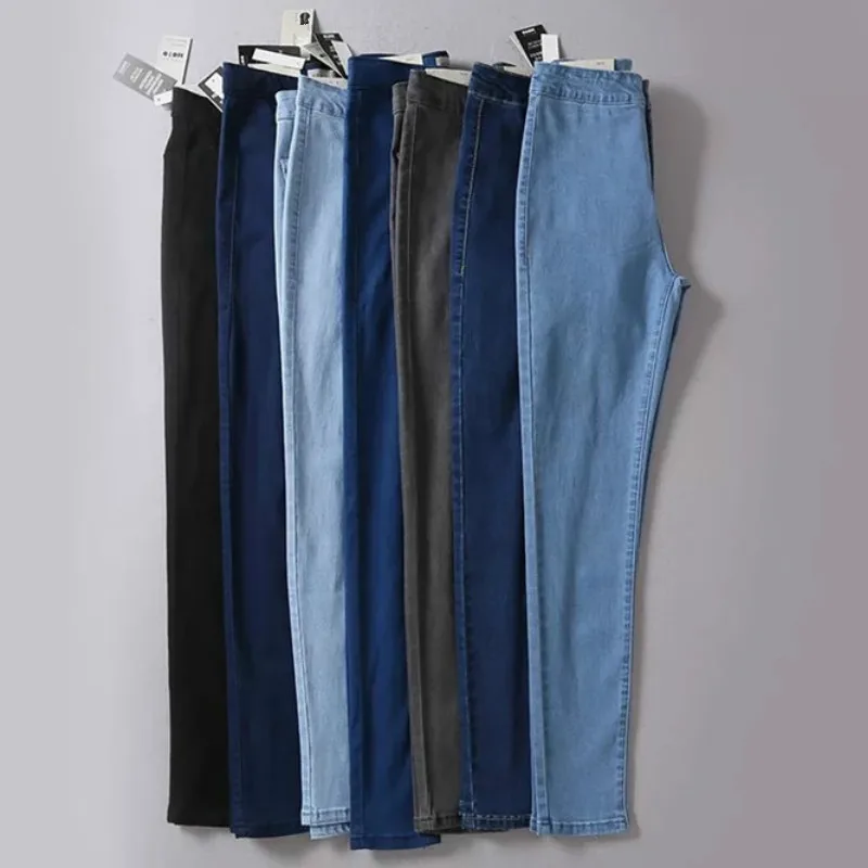 Top Quality Cotton Slim High Waist Elasticity Skinny Jeans