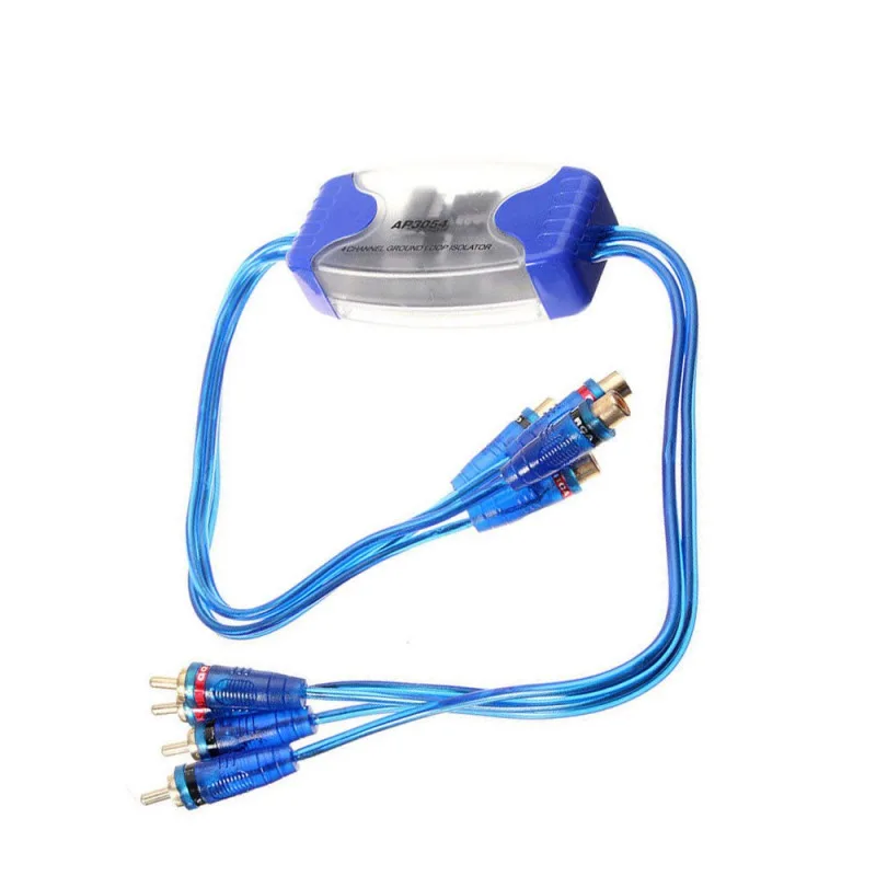 

4Channel RCA Audio Noise Hum Filter Suppressor Ground Loop Isolator Car Stereo Filters out DC Current in the Signal Path