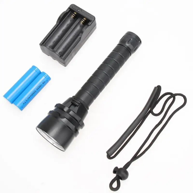 

5LED 2500 Lumen Diving Flashlight Underwater 100M Torch Lamp Waterproof LED Torch Flash Light Diver+18650 Battery/Charger NG4S