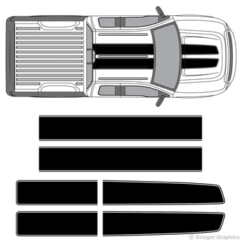 

For Ford F-150 F-250 F-350 EZ Rally Racing Stripes Vinyl Stripe Decals Graphics Car styling
