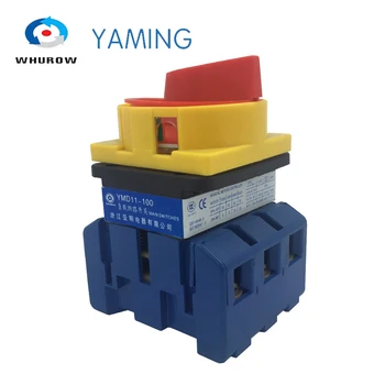

100a isolator switch Load break with padlock panel 3P 2 position ON-OFF Changeover rotary switches YMD11-100A