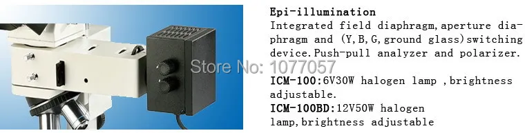 Лидер продаж Сделано в Китае 50X-500X Тринокулярный промышленности проверки и измерить металлургический микроскоп mm-icm-100