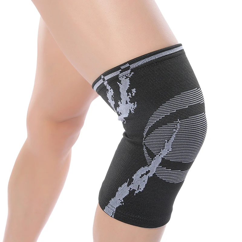 

Active nylon four-way elastic compression knitted jacquard knee brace protection support protector 1pcs #ST6815