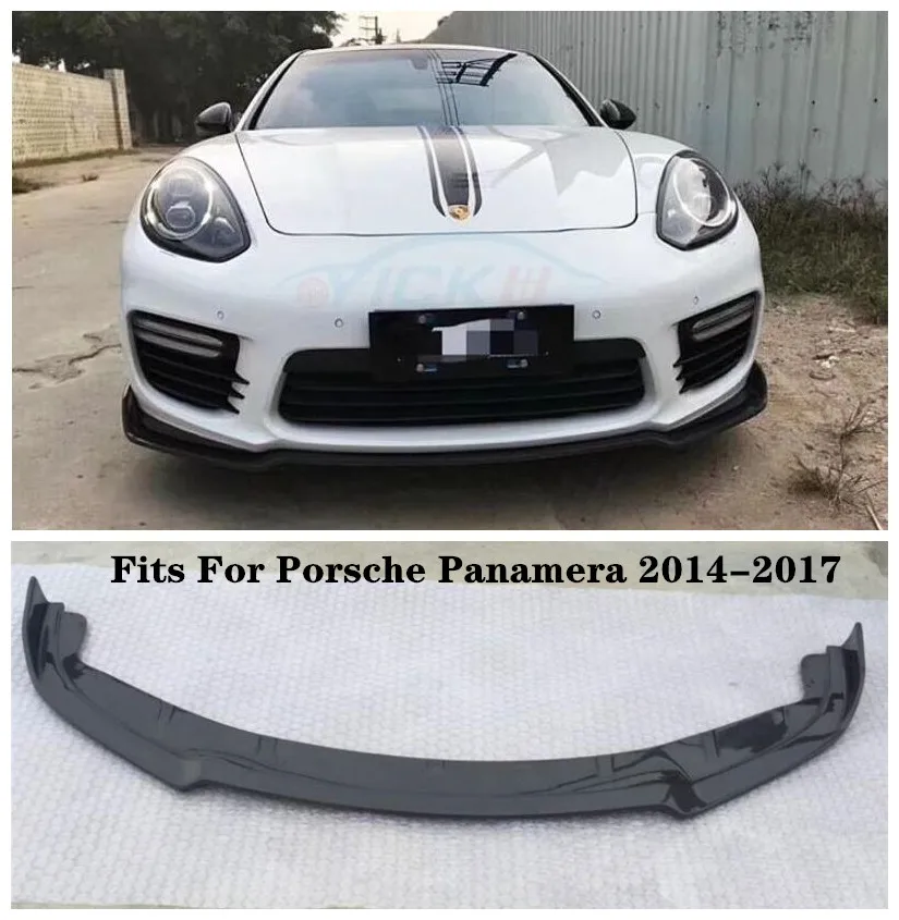 

High quality Carbon Fiber Car Front Bumper Front Lip Diffuser Spoiler Fits For Porsche Panamera 2014 2015 2016 2017