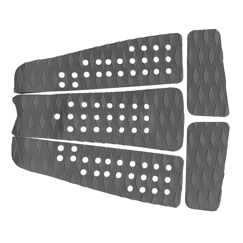 5 Pieces Diamond Grooved Premium EVA Surfboard SUP Traction Deck Grip Tail Pad Water Sports Surfing Accessories - 4 Colors
