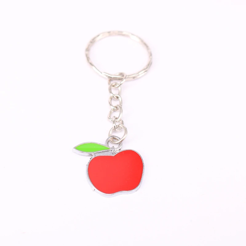 

1Pcs Red Apple Charm Keychain For Keys Car Key Ring Souvenir Gifts Jewelry Accessories KC44