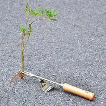 

1pcs Garden Tool Wooden Hand Manual Stainless Steel Weeder Home Garden Hand Grass Bend-proof Puller