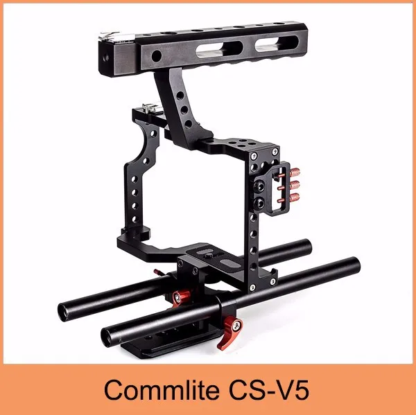 

CS-V5 professional DSLR Rod Rig Camera Video Cage Kit & Handle Grip for Sony a6300 A7 II A7r A7s for Olympus for Pentax