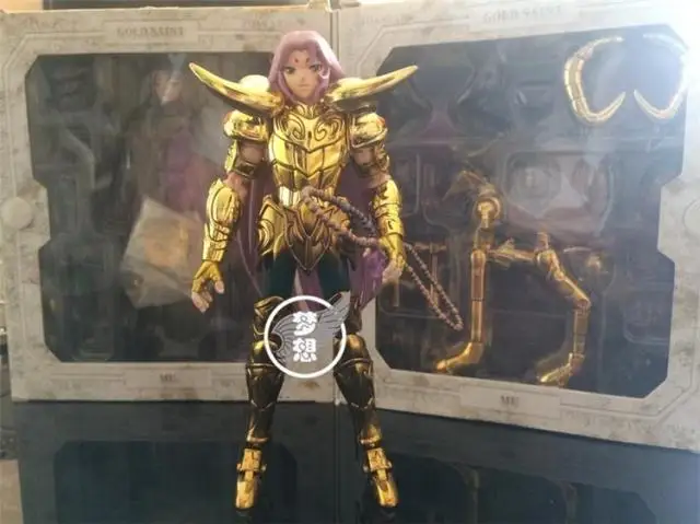 Bandai японская версия ST Seiya 1,0 золото Sent of Aries mu старая версия Золотой Металл