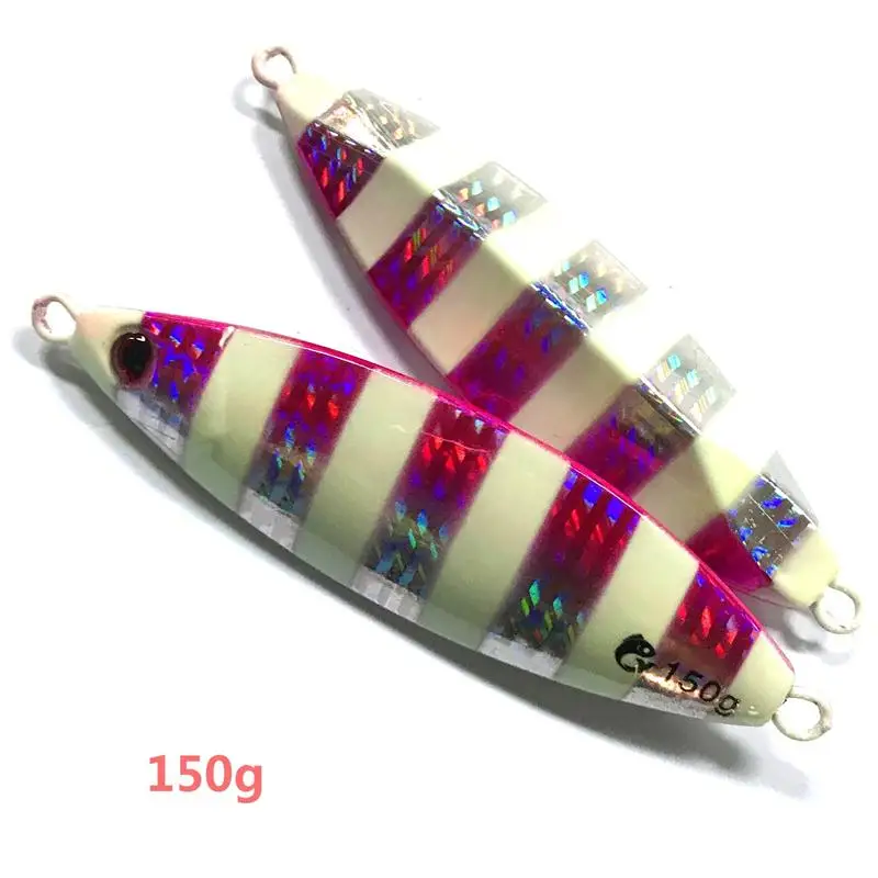 150 г погружающаяся медленная встряхивание металлическая рыболовная ложка железная пластина светящиеся приманки лодка жесткая свинцовая Мормышка, приманки для рыбалки