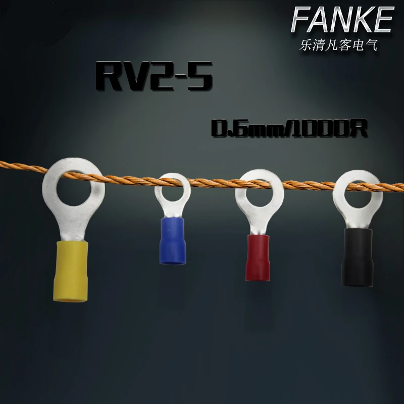 Buy 1000pcs/pack RV2 5 Circular Pre insulating Cold