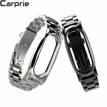 Новая лучшая цена! Магнит из нержавеющей стали роскошный ремешок металлический браслет 14-21 см для Xiaomi Mi Band 2 Прямая jun29