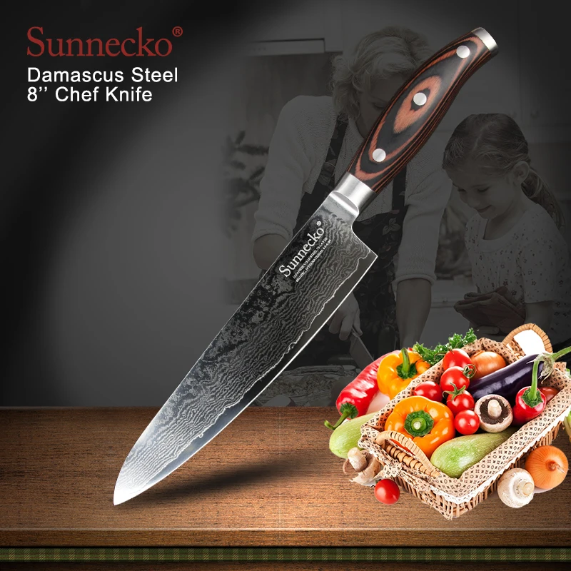 SUNNECKO 5 шт. Кухня Santoku принадлежности для шеф повара набор ножей карвинга японской