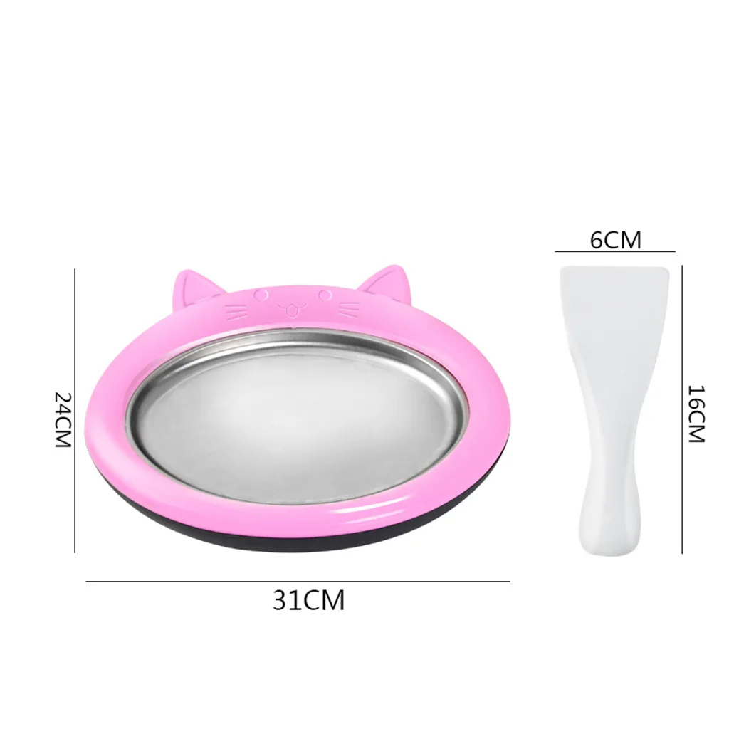 

High Quality Mini Ice Cream Maker Fried Ice Machine Tray Home Ice Cream Maker Food Grade Mat Summer super hot products gadgets