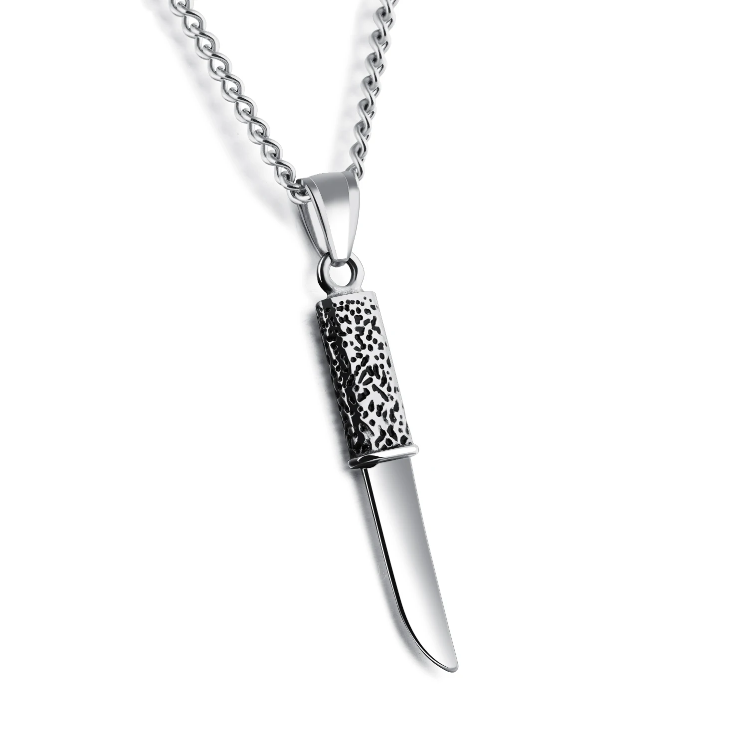 

2018 New Arrival Brand Bestlucky Unisex Mini Dagger Shape Pendant Necklaces Hiphop/rock Surgical Steel Gothic Link Chain Jewelry