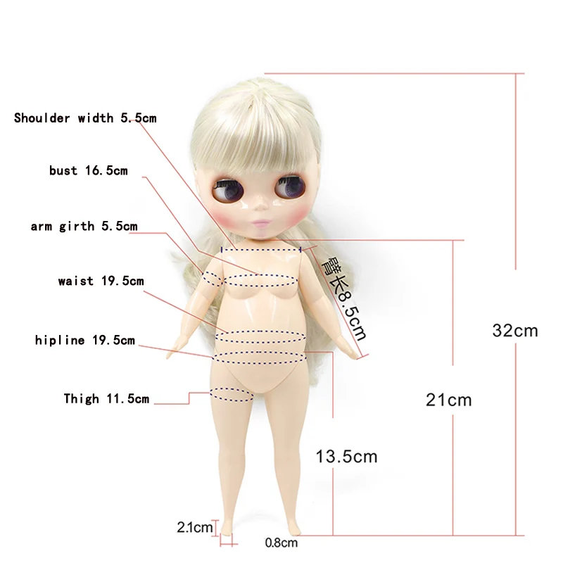 19 Poupées Nude Body Doll pour 12inch RBL Neo Blythe Azone Takara
