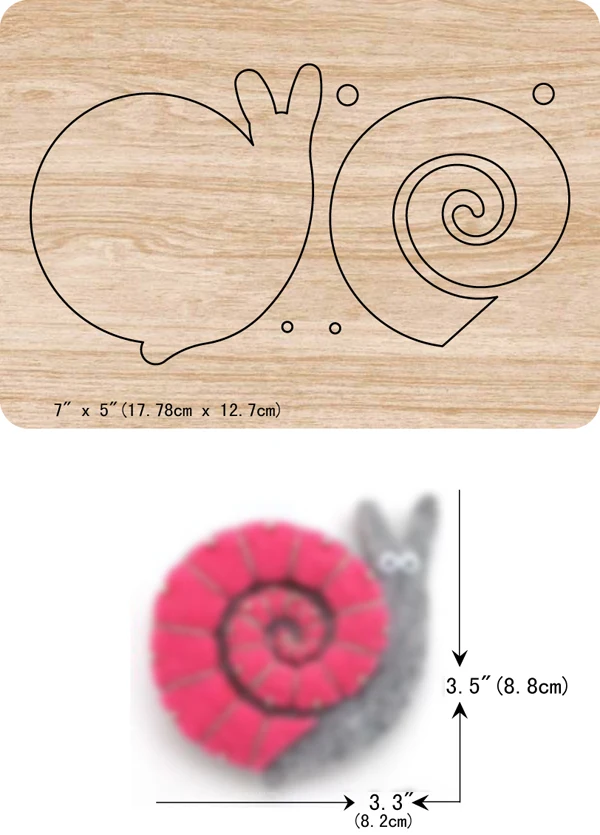 

New snails wooden dies cutting dies for scrapbooking Thickness/15.8mm/Multiple sizes /V-111