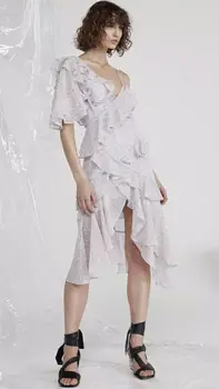 

2019 Dress Sexy Celebrity Backless Ruffles Fashion Wommen Elegant One-Shoulder Night Club Short Body con Party Dresses Wholesale