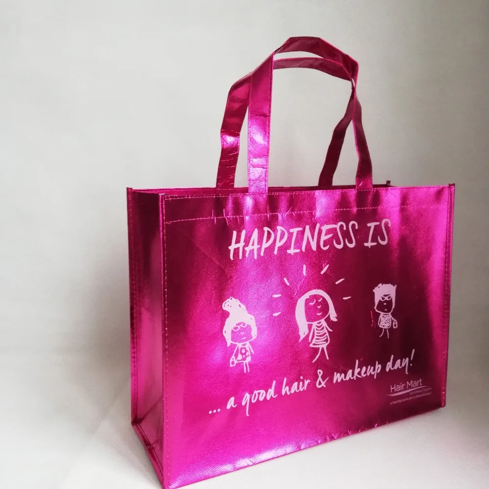 Оптовые продажи 5000 шт/партия пользовательские 8 цветов на выбор лазерная ламинированная Нетканая хозяйственная сумка с логотипом печатные сумки для покупок с рекламой