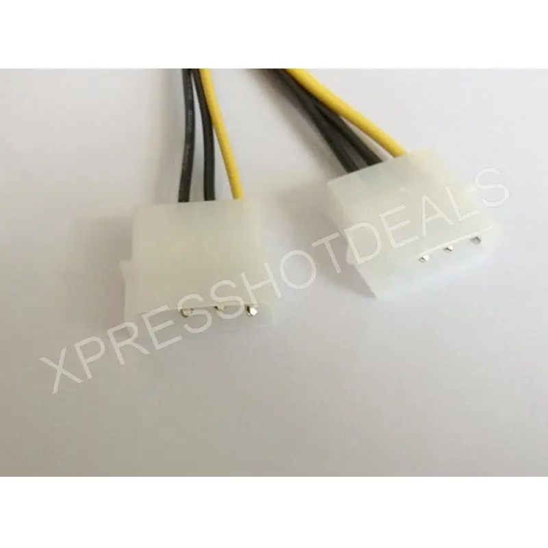 2 шт. двойной переходник Molex LP4 4 pin to 8 PCI E Express кабель питания|8 pci-e|converter adapter4 molex |