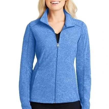 Port Authority L235 Ladies Heather Microfleece Full-Zip Jacket Light Royal Heather - Large (1)