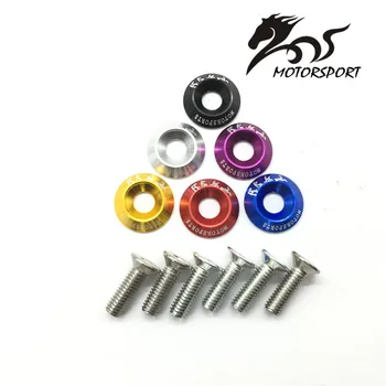 

JDM Style Fender Washers Bumper Washer Lisence Plate Bolts Kits 1 set=6pcs