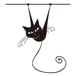 Сиамская кошка на ветке Съемный стены Стикеры Домашний Декор Гостиная Книги по искусству наклейки детская комната стены Бумага милый кот